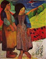 Gauguin, Paul - Breton Girls by the Sea